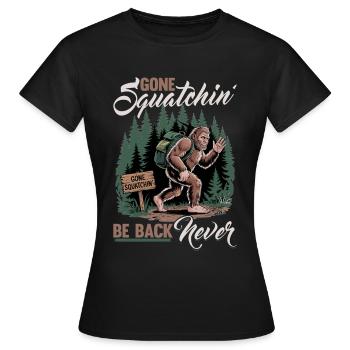 Bigfoot Sasquatch - Frauen T-Shirt - Schwarz - Vorne - AI Model Female 172 dark (172cm)