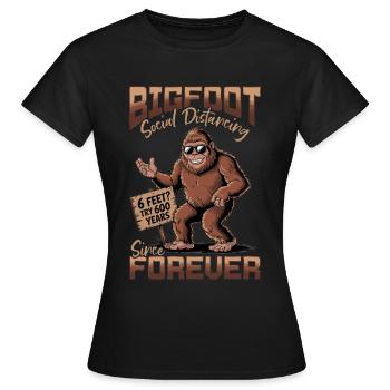 Bigfoot Sasquatch - T-shirt Femme - noir - Devant - AI Model Female 172 dark (172cm)
