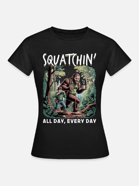 Bigfoot Sasquatch - Frauen T-Shirt - Schwarz