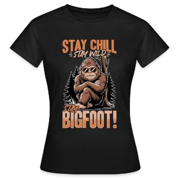 Bigfoot Sasquatch - T-shirt Femme - noir - Devant - AI Model Female 172 dark (172cm)