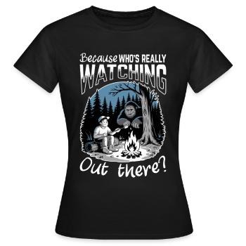Bigfoot Sasquatch - Frauen T-Shirt - Schwarz - Vorne - AI Model Female 172 dark (172cm)