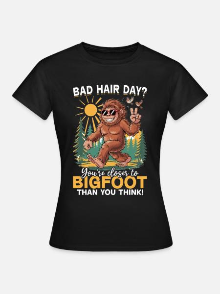 Bigfoot Sasquatch - Frauen T-Shirt - Schwarz