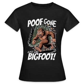 Bigfoot Sasquatch - Frauen T-Shirt - Schwarz - Vorne - AI Model Female 172 dark (172cm)
