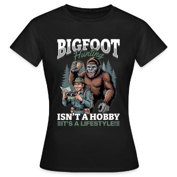 Bigfoot Sasquatch - T-shirt Femme - noir - Devant - AI Model Female 172 dark (172cm)