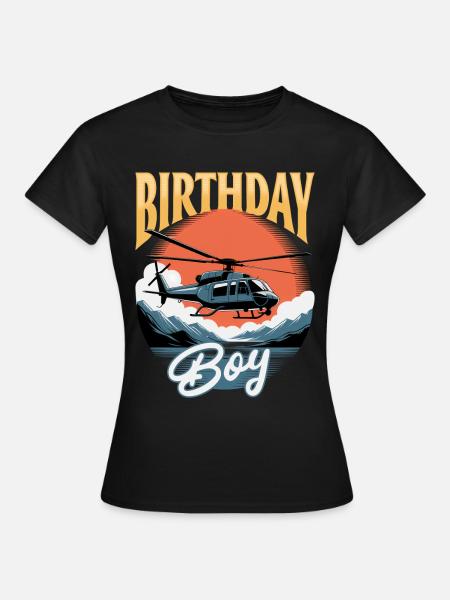 Helicopter funny Pilot - Frauen T-Shirt - Schwarz