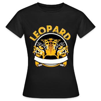 leopard - Women's T-Shirt - black - Front - AI Model Female 172 dark (172cm)