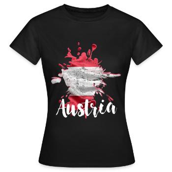Autriche - T-shirt Femme - noir - Devant - AI Model Female 172 dark (172cm)