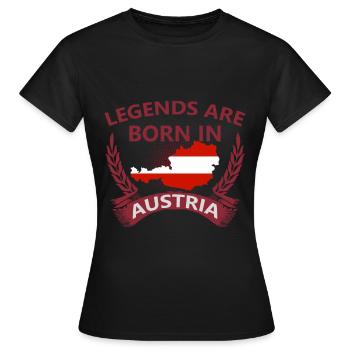 Autriche - T-shirt Femme - noir - Devant - AI Model Female 172 dark (172cm)