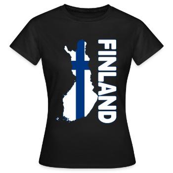 Finlande pays et pays - T-shirt Femme - noir - Devant - AI Model Female 172 dark (172cm)