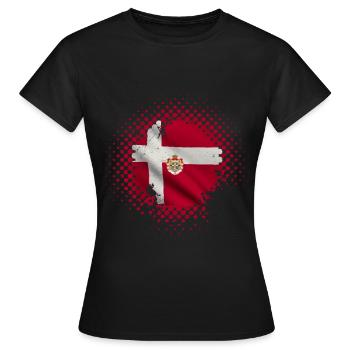 Danemark pays et pays - T-shirt Femme - noir - Devant - AI Model Female 172 dark (172cm)