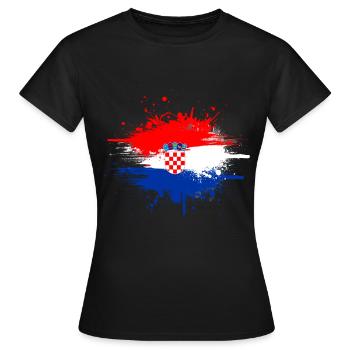Croatie pays et pays - T-shirt Femme - noir - Devant - AI Model Female 172 dark (172cm)