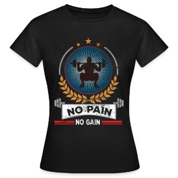 body building - Women's T-Shirt - black - Front - AI Model Female 172 dark (172cm)