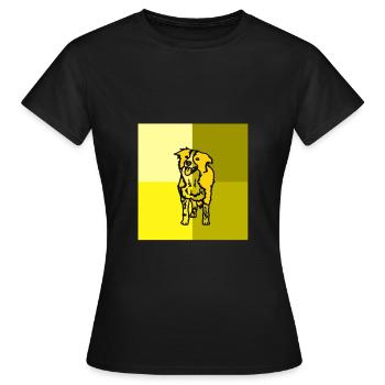 Chiens et chiens - T-shirt Femme - noir - Devant - AI Model Female 172 dark (172cm)
