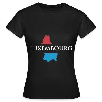 Luxembourg - T-shirt Femme - noir - Devant - AI Model Female 172 dark (172cm)