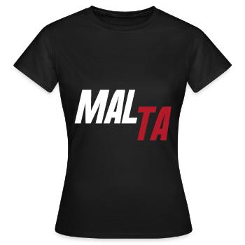 Malte pays et pays - T-shirt Femme - noir - Devant - AI Model Female 172 dark (172cm)