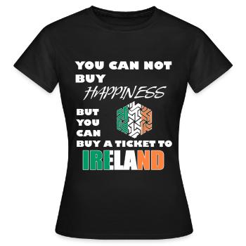 Irlande - T-shirt Femme - noir - Devant - AI Model Female 172 dark (172cm)