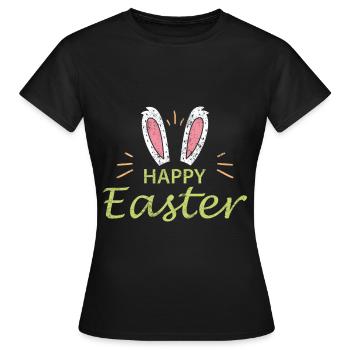 Pâques, le lapin de Pâques - T-shirt Femme - noir - Devant - AI Model Female 172 dark (172cm)