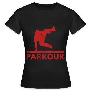 parkour - Frauen T-Shirt - Schwarz - Vorne - AI Model Female 172 dark (172cm)
