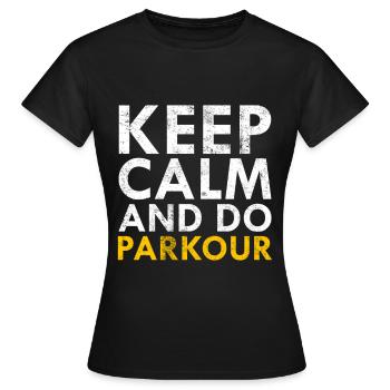 parkour - T-shirt Femme - noir - Devant - AI Model Female 172 dark (172cm)