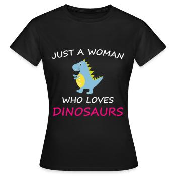 Dino - Women's T-Shirt - black - Front - AI Model Female 172 dark (172cm)