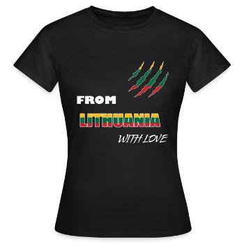 Lituanie Europe - T-shirt Femme - noir - Devant - AI Model Female 172 dark (172cm)