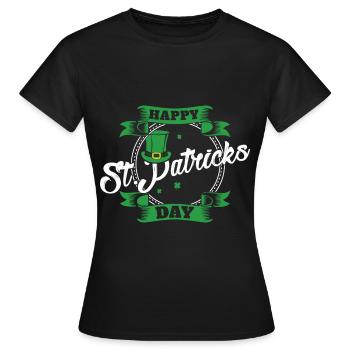 St. Patrick's Day - Women's T-Shirt - black - Front - AI Model Female 172 dark (172cm)