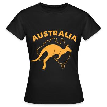 Australie - T-shirt Femme - noir - Devant - AI Model Female 172 dark (172cm)
