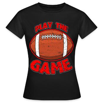 American football - Frauen T-Shirt - Schwarz - Vorne - AI Model Female 172 dark (172cm)