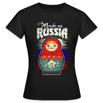 Russie - T-shirt Femme - noir - Devant - AI Model Female 172 dark (172cm)