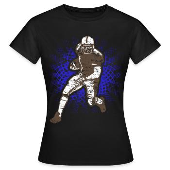 American football - Frauen T-Shirt - Schwarz - Vorne - AI Model Female 172 dark (172cm)