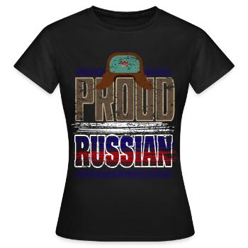 Russie - T-shirt Femme - noir - Devant - AI Model Female 172 dark (172cm)