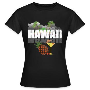 Hawaï - T-shirt Femme - noir - Devant - AI Model Female 172 dark (172cm)