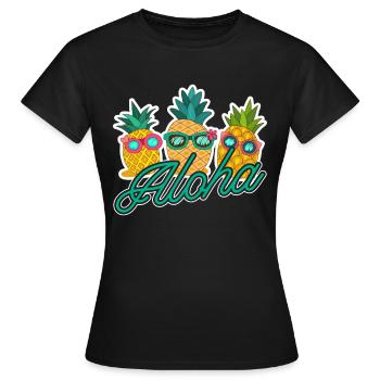Hawaï - T-shirt Femme - noir - Devant - AI Model Female 172 dark (172cm)