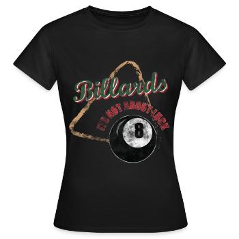Billard - Frauen T-Shirt - Schwarz - Vorne - AI Model Female 172 dark (172cm)