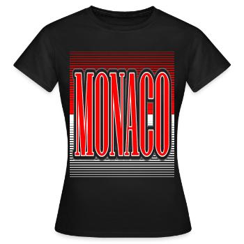 monaco - Frauen T-Shirt - Schwarz - Vorne - AI Model Female 172 dark (172cm)