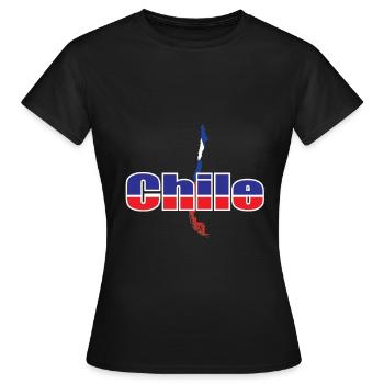 Chile - Frauen T-Shirt - Schwarz - Vorne - AI Model Female 172 dark (172cm)