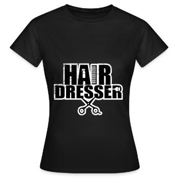 Coiffeur - coiffeur - coiffeur - coiffeur - coiffeur - T-shirt Femme - noir - Devant - AI Model Female 172 dark (172cm)