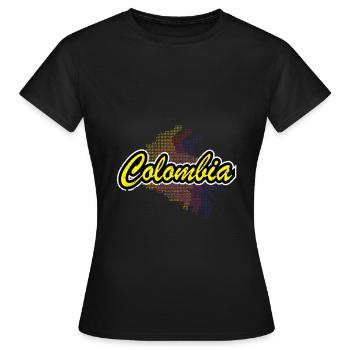 Kolumbien - Frauen T-Shirt - Schwarz - Vorne - AI Model Female 172 dark (172cm)