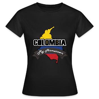 Kolumbien - Frauen T-Shirt - Schwarz - Vorne - AI Model Female 172 dark (172cm)