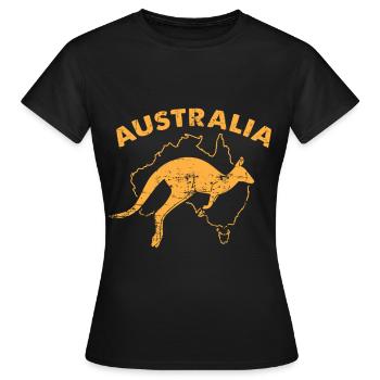 Australie - T-shirt Femme - noir - Devant - AI Model Female 172 dark (172cm)