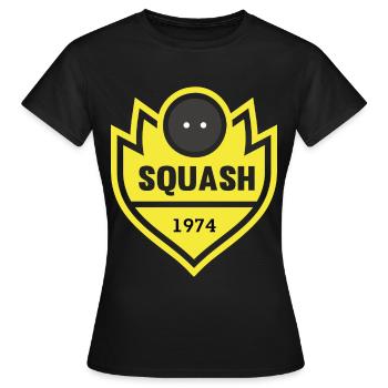 SQUASH - Frauen T-Shirt - Schwarz - Vorne - AI Model Female 172 dark (172cm)