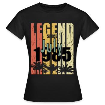1985 geboren Im Juli Retro Geschenkidee - Frauen T-Shirt - Schwarz - Vorne - AI Model Female 172 dark (172cm)