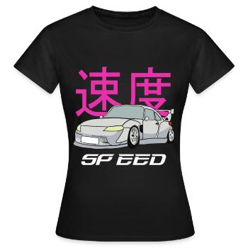 Motorsport Sportwagen PS Fan - Frauen T-Shirt - Schwarz - Vorne - AI Model Female 172 dark (172cm)