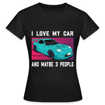 love Sportwagen PS Autoschrauber - Frauen T-Shirt - Schwarz - Vorne - AI Model Female 172 dark (172cm)