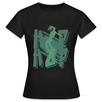 breakdancing Spruch – Tanzen Bboy Hiphop - Frauen T-Shirt - Schwarz - Vorne - AI Model Female 172 dark (172cm)