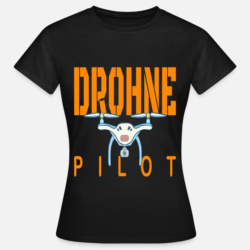 Idée cadeau pilotes de drones - T-shirt Femme - noir