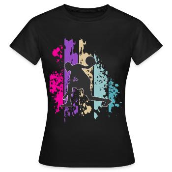 Basketballer Basketball Korb Slamdunk Geschenkidee - Frauen T-Shirt - Schwarz - Vorne - AI Model Female 172 dark (172cm)