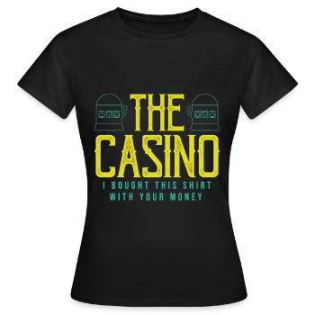 Casino Jackpot Spieler Kasino - Frauen T-Shirt - Schwarz - Vorne - AI Model Female 172 dark (172cm)