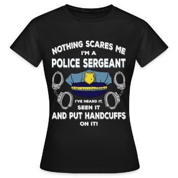 Drôle de policier Citation de police Cadeau - T-shirt Femme - noir - Devant - AI Model Female 172 dark (172cm)