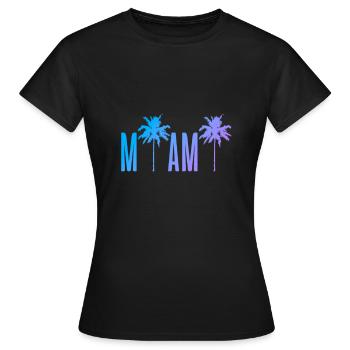 Miami Beach - T-shirt Femme - noir - Devant - AI Model Female 172 dark (172cm)